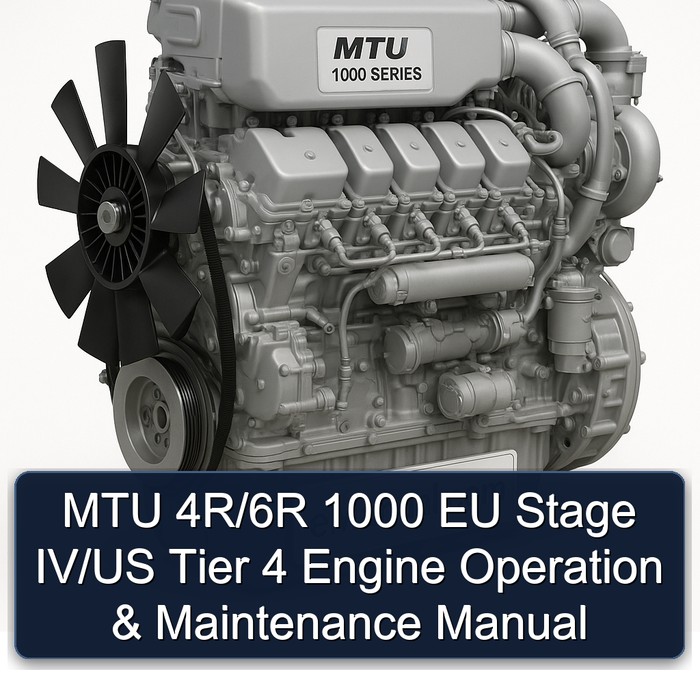 MTU 1000 Series 4r/6r EU Stage Iv/us Tier 4 Engine Operation Maintenance Service Repair Workshop Manual PDF