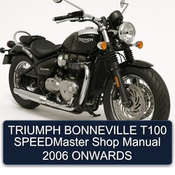 2006 Triumph Bonneville T100 Speedmaster Shop Onwards Service Repair Workshop Manual PDF