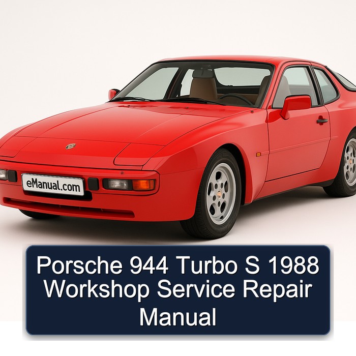 1988 Porsche 944 Turbo S Service Repair Workshop Manual PDF