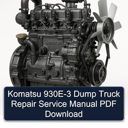 Komatsu 3 D 4 S 930E-3 Dump Truck Service Repair Workshop Manual PDF
