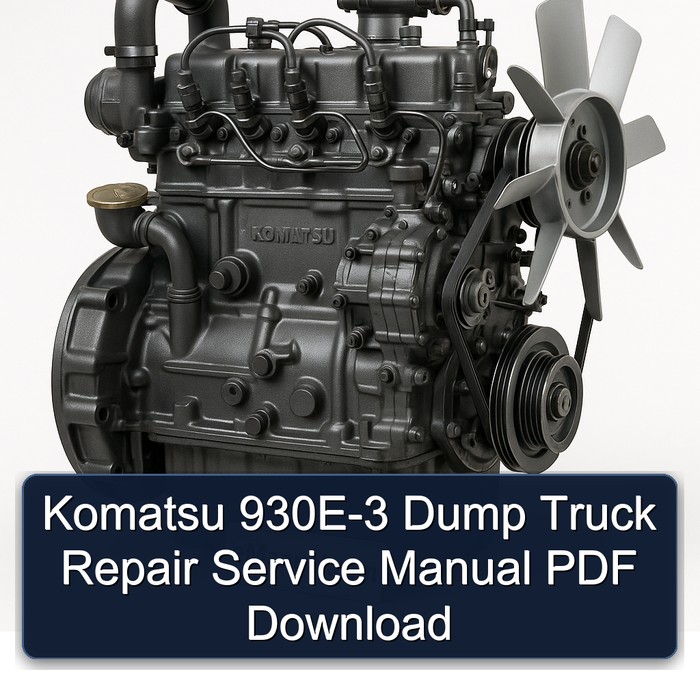Komatsu 3 D 4 S 930E-3 Dump Truck Service Repair Workshop Manual PDF