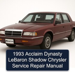 1993 Chrysler Dynasty Acclaim Lebaron Shadow Service Repair Workshop Manual PDF
