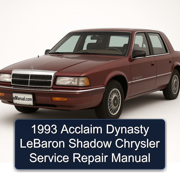 1993 Chrysler Dynasty Acclaim Lebaron Shadow Service Repair Workshop Manual PDF