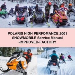 2001 Polaris High Perfomance Snowmobile -improved Service Repair Workshop Manual PDF