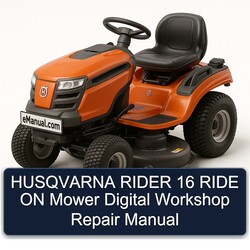 Husqvarna Rider 16 Ride ON Mower Digital Service Repair Workshop Manual PDF