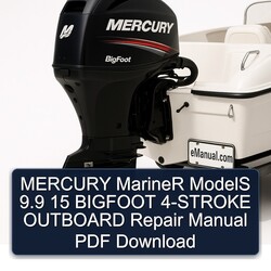 Mercury Mariner Models 9.9 15 Bigfoot 4-stroke Outboard Service Repair Workshop Manual PDF