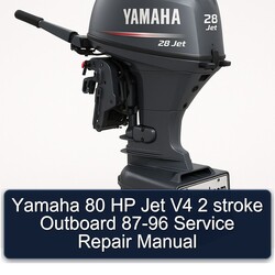 1987-1996 Yamaha 80 HP Jet V4 2 Stroke Outboard Service Repair Workshop Manual PDF