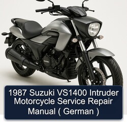 1987 Suzuki Intruder VS1400 Motorcycle ( German ) Service Repair Workshop Manual PDF