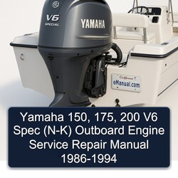 1986-1994 Yamaha 150, 175, 200 V6 Spec (N-K) Outboard Engine Service Repair Workshop Manual PDF