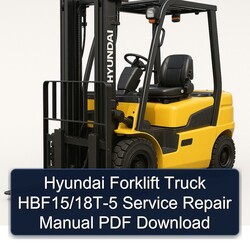 Hyundai Forklift Truck Hbf15/18t-5 Service Repair Workshop Manual PDF
