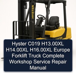 Hyster C019 H13.00xl H14.00xl H16.00xl Europe Forklift Truck Service Repair Workshop Manual PDF