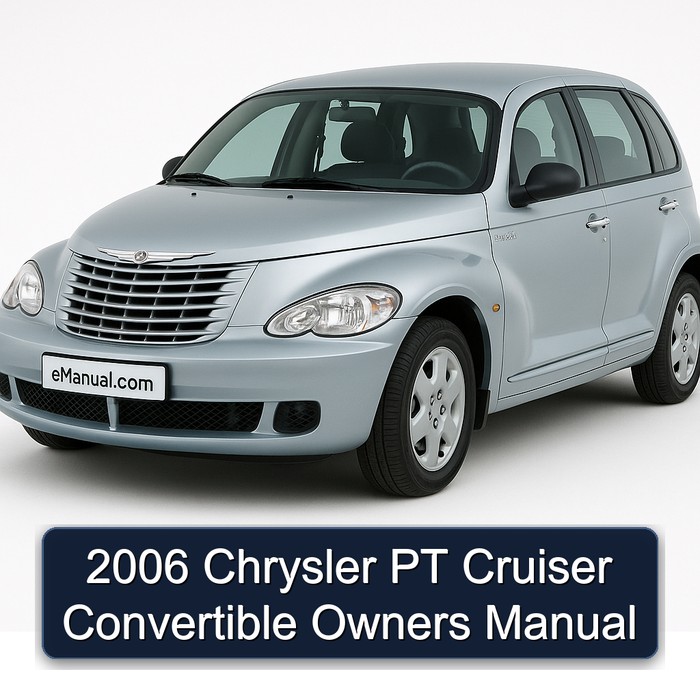 2006 Chrysler PT Cruiser Convertible Owners Owner's Manual PDF