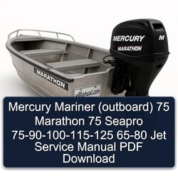 1975-1990 Mercury Mariner (OUTBOARD) 75 Marathon Seapro -100-115-125 Jet Service Repair Workshop Manual PDF