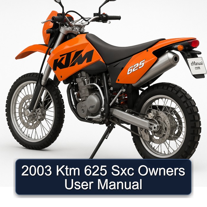 2003 KTM 625 Sxc Owners User Service Repair Workshop Manual PDF