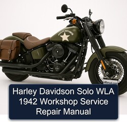Harley Davidson Model 125 Solo WLA 1942 Service Repair Workshop Manual PDF