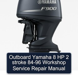 1984-1996 Outboard Yamaha 8 HP 2 Stroke Service Repair Workshop Manual PDF