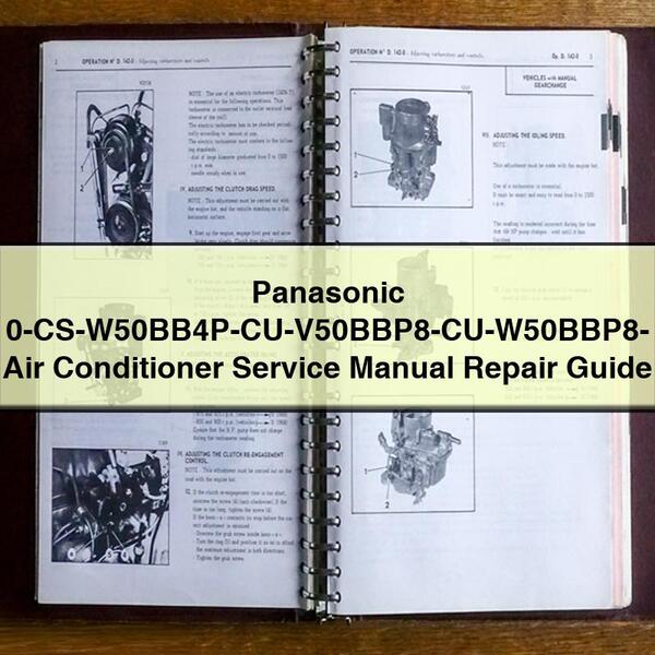 Air Conditioners Panasonic 0-cs-w50bb4p-cu-v50bbp8-cu-w50bbp8- Conditioner Service Repair Workshop Manual PDF