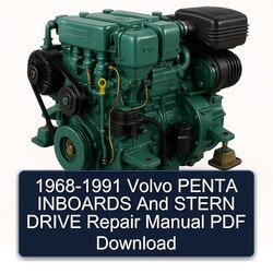 1968-1991 Volvo Penta Inboards Stern Drive Service Repair Workshop Manual PDF