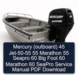 1950-1955 Mercury (OUTBOARD) 45 Jet- 55 Marathon Seapro 60 Big Foot Service Repair Workshop Manual PDF
