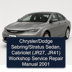 2001 Chrysler Sebring /dodge /stratus Sedan, Cabriolet (jr27, Jr41) Service Repair Workshop Manual PDF