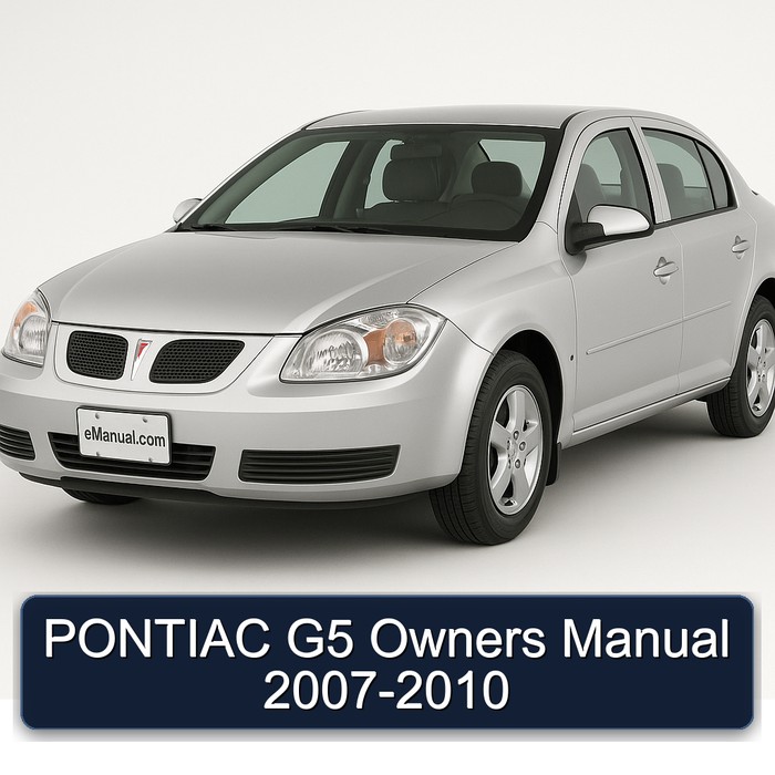 2007-2010 Pontiac G5 Owners Owner's Manual PDF