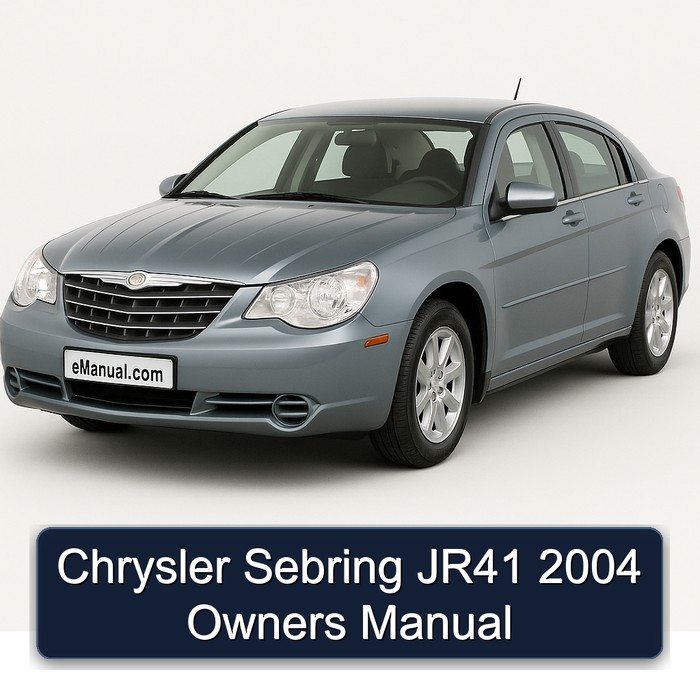 2004 Chrysler Sebring JR41 Owners Owner's Manual PDF