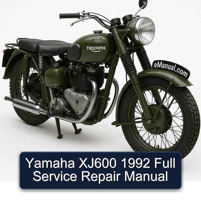 1992 Triumph TRW Yamaha XJ600 Service Repair Workshop Manual PDF