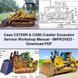 Case CX75SR & CX80 Crawler Excavator Service Workshop Manual-Improved-PDF 