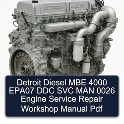 Detroit Diesel MBE 4000 EPA07 DDC SVC MAN 0026 Engine Service Repair Workshop Manual Pdf