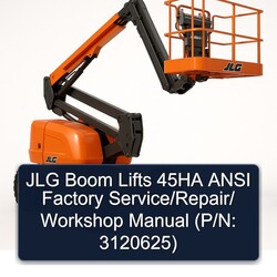JLG Boom Lifts 45HA Ansi / (p/n: 3120625) Service Repair Workshop Manual PDF
