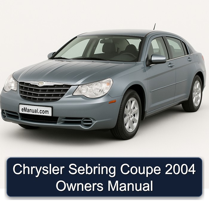 2004 Chrysler Sebring Coupe Owners Owner's Manual PDF
