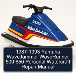 1987-1993 Yamaha Wavejammer Waverunner 500 650 Personal Watercraft Service Repair Workshop Manual PDF