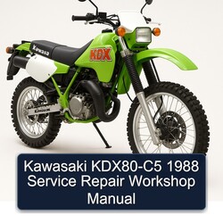 1988 Kawasaki KDX Models KDX80-C5 Service Repair Workshop Manual PDF