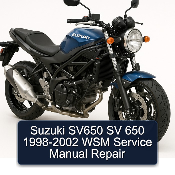 1998-2002 Suzuki SV Models SV650 650 - WSM Service Repair Workshop Manual PDF