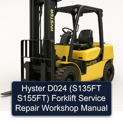 Hyster D024 (s135ft S155ft) Forklift Service Repair Workshop Manual PDF