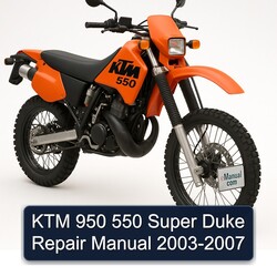 2003-2007 KTM 550 950 Super Duke Service Repair Workshop Manual PDF