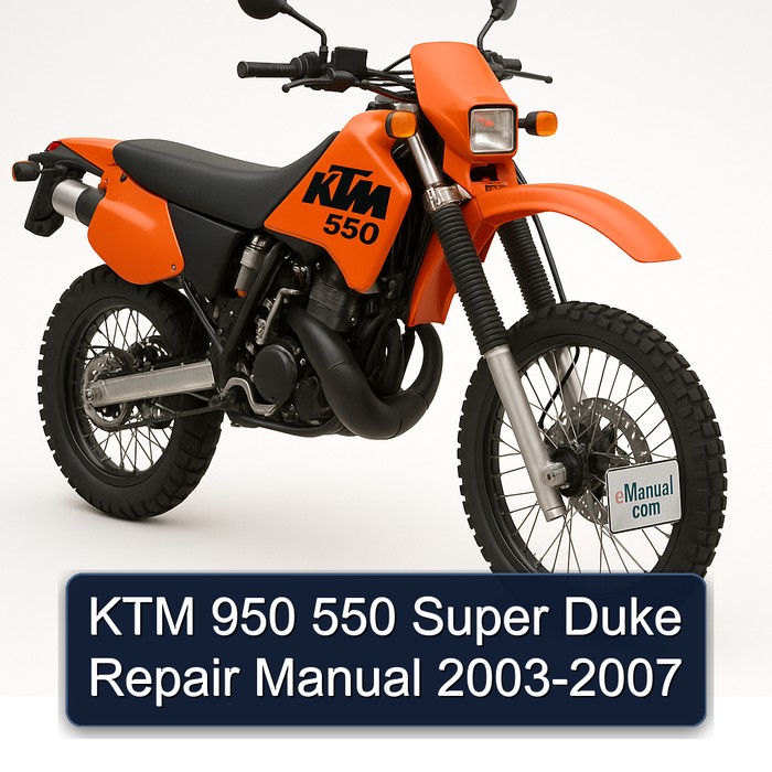 2003-2007 KTM 550 950 Super Duke Service Repair Workshop Manual PDF