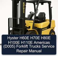 Hyster H60E H70E H80E H100E H110E Americas (D005) Forklift Trucks Service Repair Workshop Manual PDF