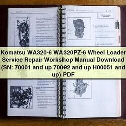 Komatsu WA320-6 Wa320pz-6 Wheel Loader (sn: 70001 Up 70092 H00051 Up) SN: Service Repair Workshop Manual PDF