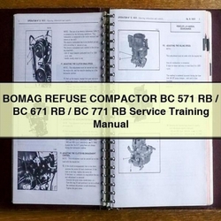 Bomag Refuse Compactor BC 571 RB / 671 771 Training Service Repair Workshop Manual PDF