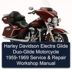 1959-1969 Harley Davidson Electra Glide DUO-GLIDE Motorcycle Service Repair Workshop Manual PDF