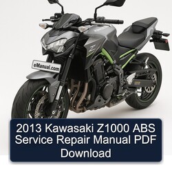 2013 Kawasaki Z Series Z1000 ABS Service Repair Workshop Manual PDF