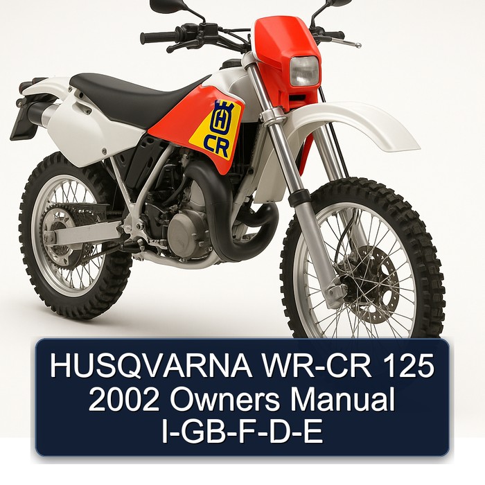 2002 Husqvarna CR Models WR-CR 125 Owners I-gb-f-d-e Owner's Manual PDF