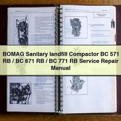 Bomag Sanitary Landfill Compactor BC 571 RB / 671 771 Service Repair Workshop Manual PDF