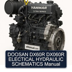 Yanmar 3 TNV Series Doosan DX60R DX060R Electical Hydraulic Service Repair Workshop Manual PDF