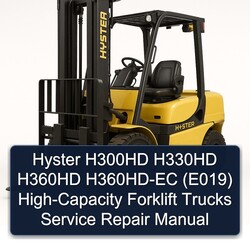 Hyster H300HD H330HD H360HD H360hd-ec (E019) High-capacity Forklift Trucks Service Repair Workshop Manual PDF