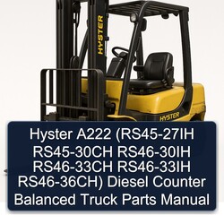Hyster A222 (rs45-27ih RS45-30CH RS46-30IH RS46-33CH RS46-33IH Rs46-36ch) Diesel Counter Balanced Truck Parts Catalog PDF
