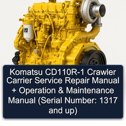 Komatsu 108 2 Cd110r-1 Crawler Carrier Operation (serial Number: 1317 Up) Service Repair Workshop Manual PDF