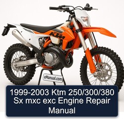1999-2003 KTM 250 /300/380 Sx Mxc Exc Engine Service Repair Workshop Manual PDF