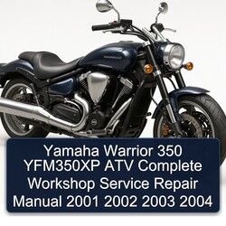 2001-2004 Yamaha Warrior 350 YFM350XP ATV Service Repair Workshop Manual PDF